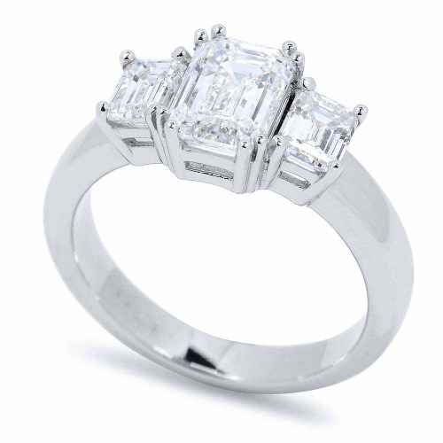 2,5ct emerald gyémánt gyűrű