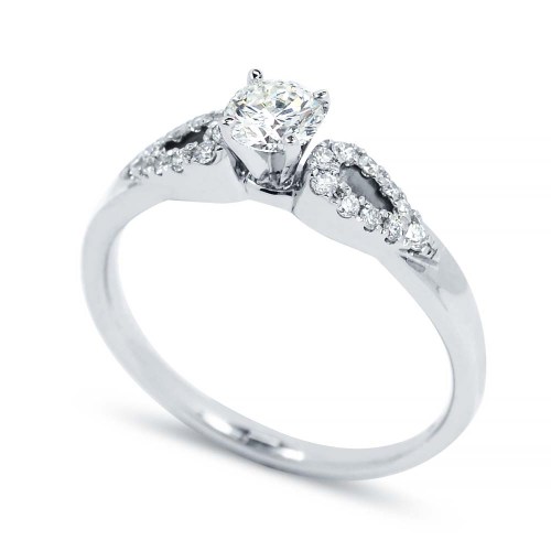 Gyémánt eljegyzési gyűrű - 0,47 karát
