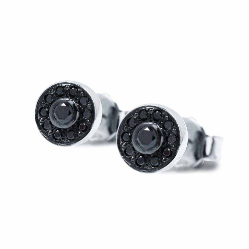 Briliáns fekete gyémánt fülbevaló - Hera