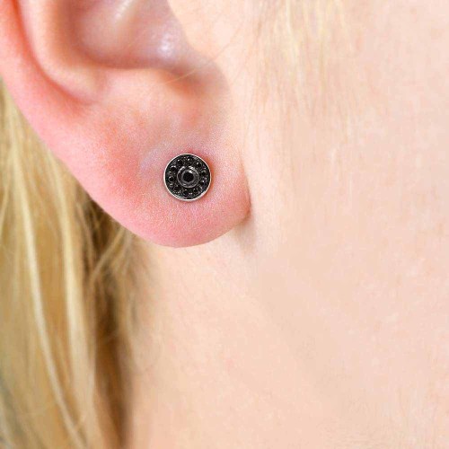 Briliáns fekete gyémánt fülbevaló - Hera