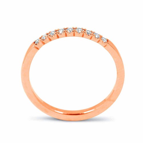 Gyémánt soros gyűrű - 9 kővel - rose