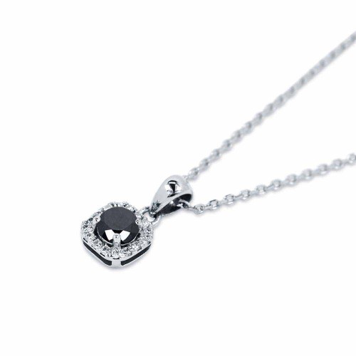 Briliáns fekete gyémánt medál - 0,3-0,4ct