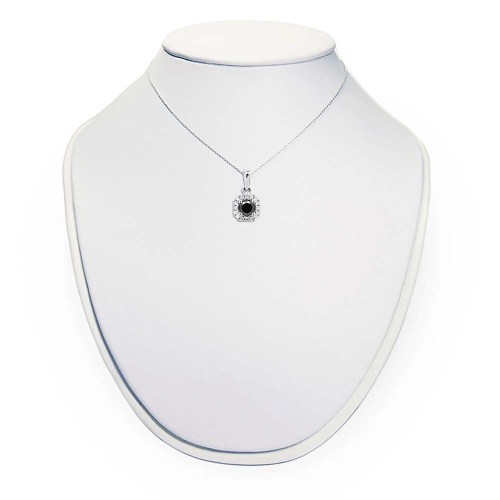 Briliáns fekete gyémánt medál - 0,3-0,4ct