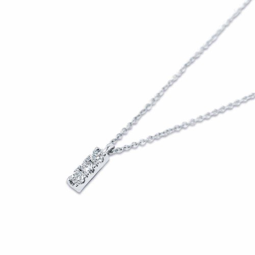 Gyémánt sor medál fehérarany láncon