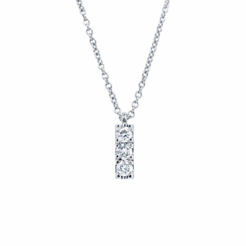 Gyémánt sor medál fehérarany láncon