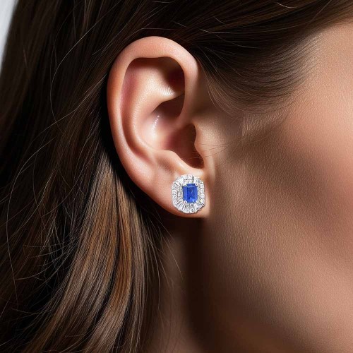 Zafír fülbevaló - Darya