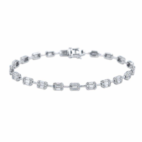 Gyémánt karkötő - Baguette