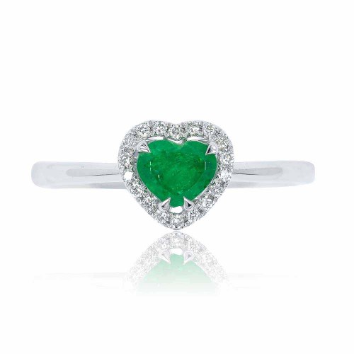 Smaragd eljegyzési gyűrű - Cuore