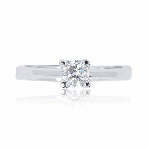 Eljegyzési gyűrű - V foglalat  - 4,0mm