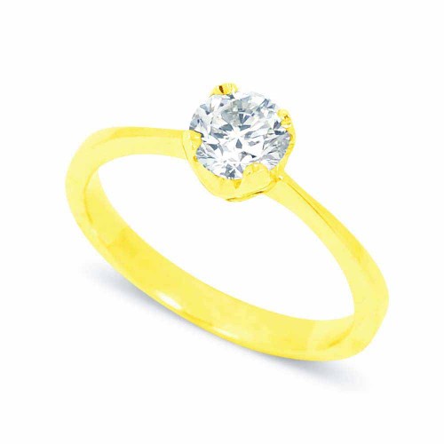 Gyémánt eljegyzési gyűrű - 0,5-0,7 karát - arany