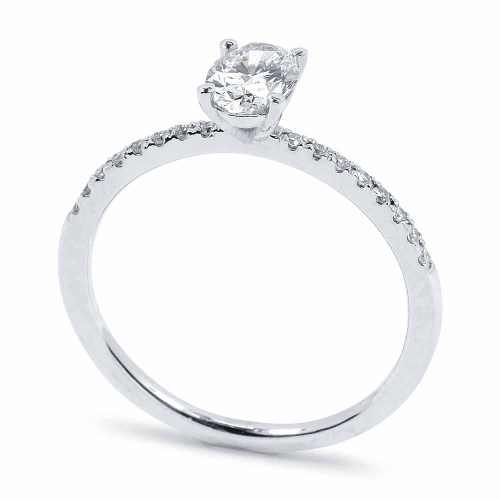 Gyémánt eljegyzési gyűrű - ovális 0,5ct - Celeste