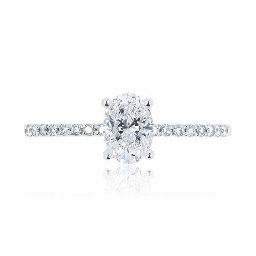 Gyémánt eljegyzési gyűrű - ovális 0,5ct - Celeste