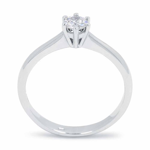 Gyémánt eljegyzési gyűrű - Antik - platina