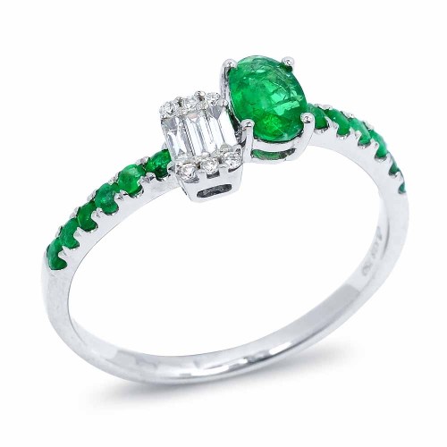 Smaragd gyűrű - Moi et Toi