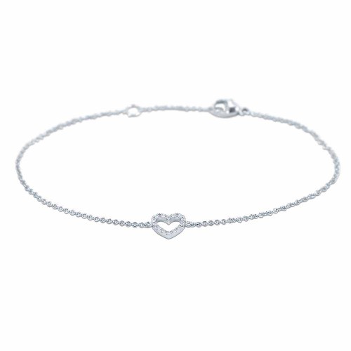 Karika gyémánt karlánc - Szív