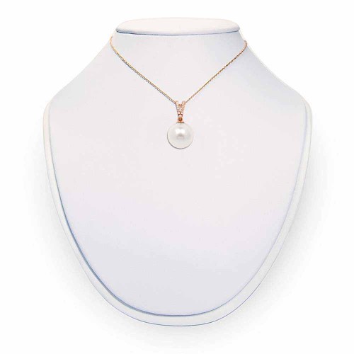 Édesvízi igazgyöngy medál - 10mm - rose