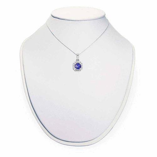 Briliáns gyémánt medál tanzanittal