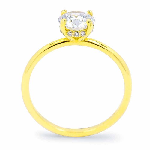 Hidden halo gyémánt gyűrű - 1,1 karát - arany