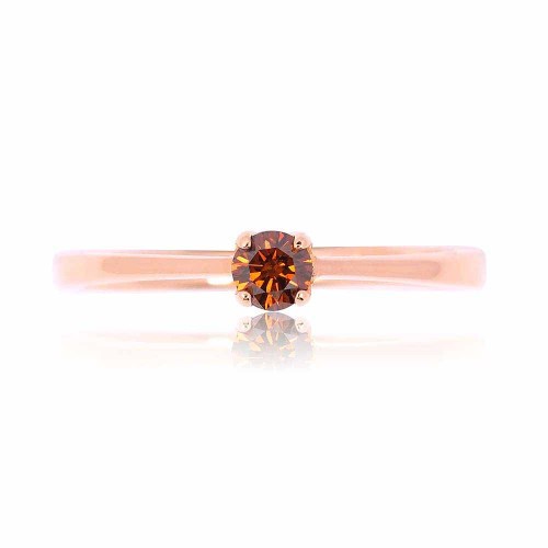 Eljegyzési gyűrű - 3,5mm konyak - négykarmos