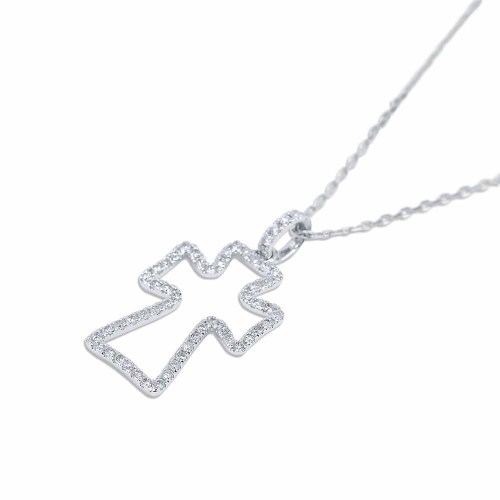 Kereszt medál gyémántokkal - 0,4ct