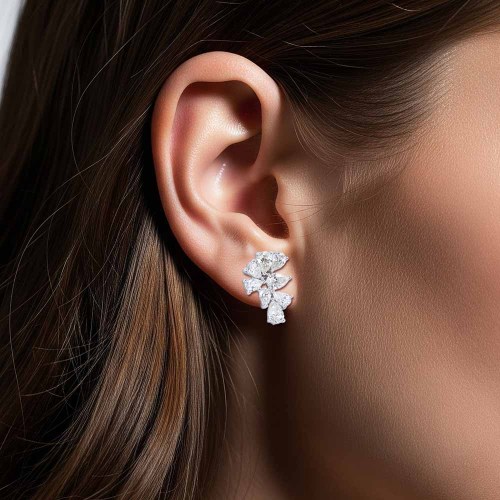 Gyémánt fülbevaló 18K - Siena