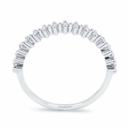 Gyémánt bogyós gyűrű - 12-15db - fehérarany