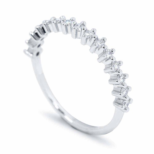 Gyémánt bogyós gyűrű - 12-15db - fehérarany