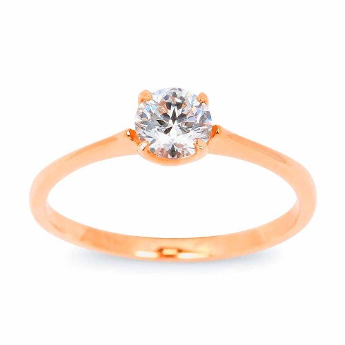 Gyémánt eljegyzési gyűrű - 0,4-0,5 karát - rosegold