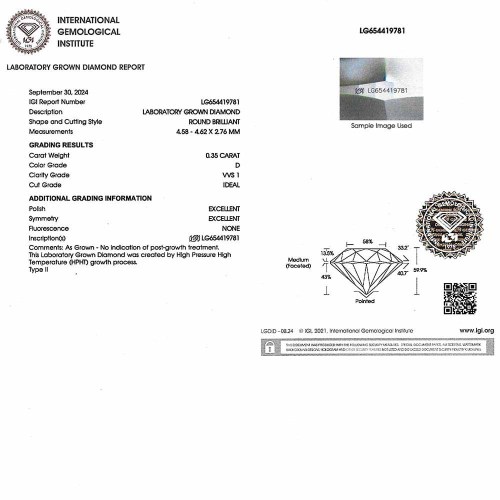 Gyémánt eljegyzési gyűrű 0,4-0,5ct - Celine