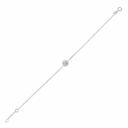 Gyémánt karlánc fehéraranyból - Halo - 0,3ct