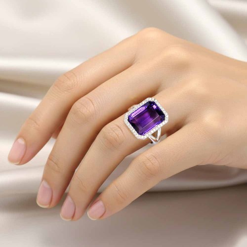 Ametiszt gyűrű - Aura