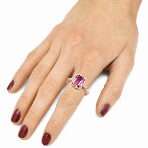 Turmalin gyűrű rosegold-ból