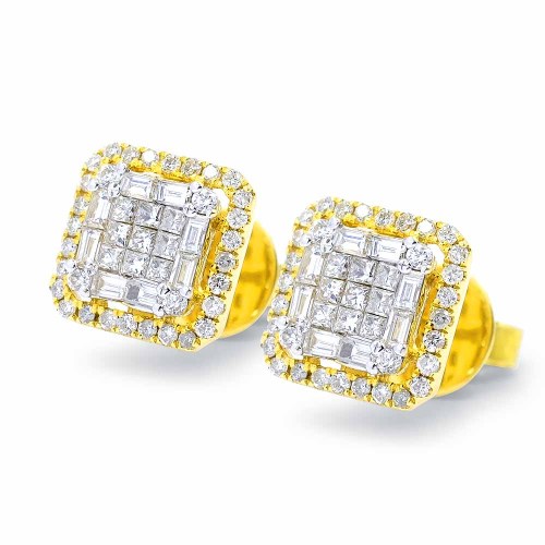 Baguette gyémánt fülbevaló - 0,84ct - arany