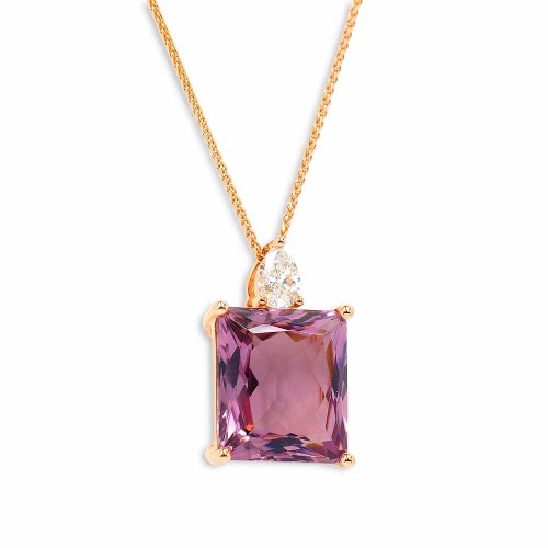 Turmalin nyaklánc rosegold-ból