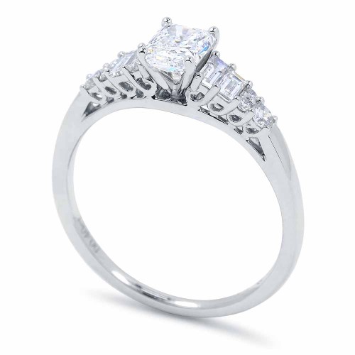 1 karátos gyémánt gyűrű - Radiant