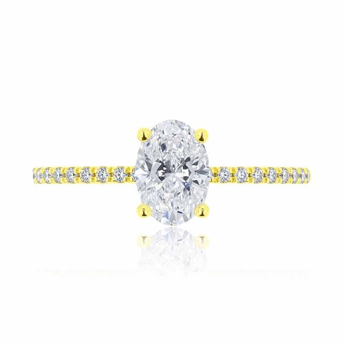 Gyémánt eljegyzési gyűrű - ovális 0,5ct - Celeste