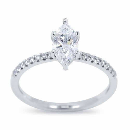 Gyémánt eljegyzési gyűrű - markíz 0,7ct - Celeste