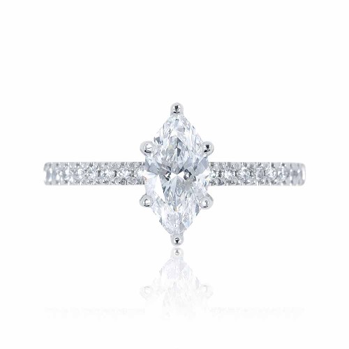 Gyémánt eljegyzési gyűrű - markíz 0,7ct - Celeste