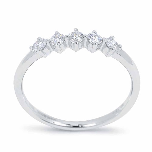 Gyémánt bogyós gyűrű - 5db - fehérarany