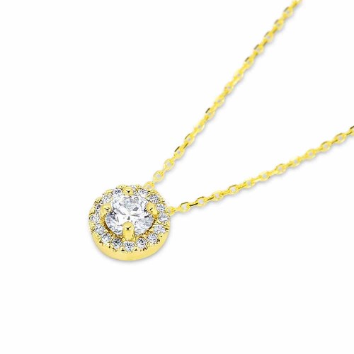 Briliáns gyémánt nyakék - 0,35ct - Halo