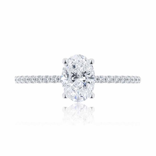 Gyémánt eljegyzési gyűrű - ovális 0,9ct - Celeste