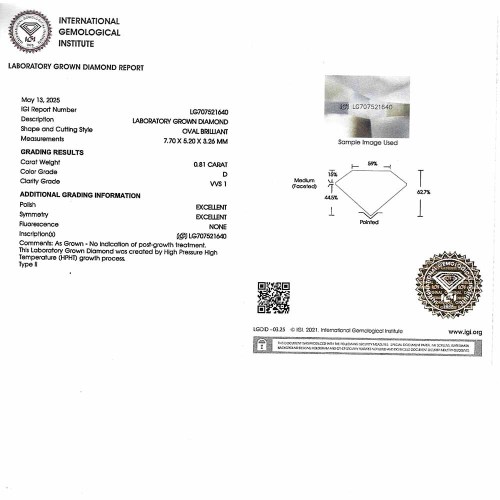 Gyémánt eljegyzési gyűrű - ovális 0,9ct - Celeste