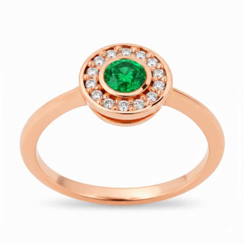 Smaragd és gyémánt gyűrű - Isola