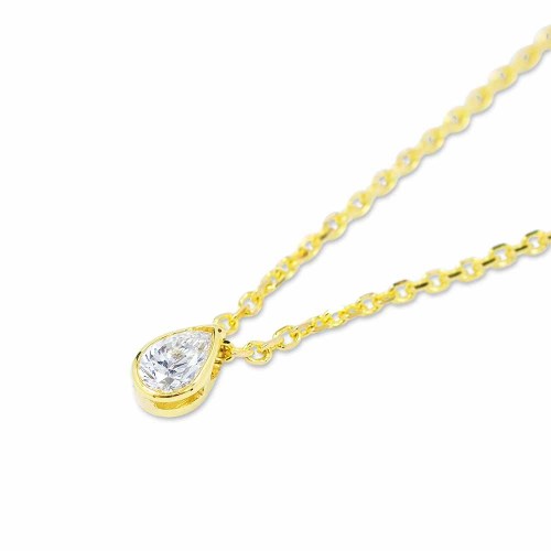 Gyémánt nyaklánc - csepp, arany