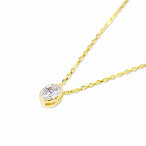 Gyémánt nyaklánc - ovális, arany