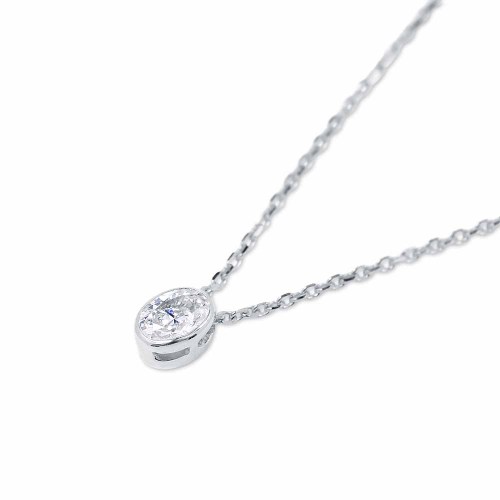 Gyémánt nyaklánc - ovális, fehérarany