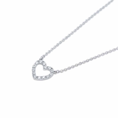 Szív gyémánt nyaklánc - 0,09ct