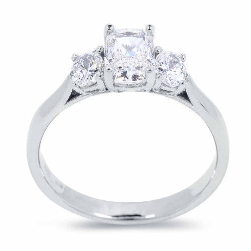 Cushion gyémánt eljegyzési gyűrű - Trilogy