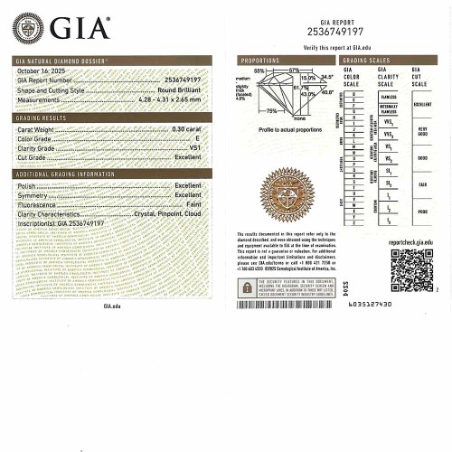 Gyémánt eljegyzési gyűrű - 0,25-0,4ct - rose