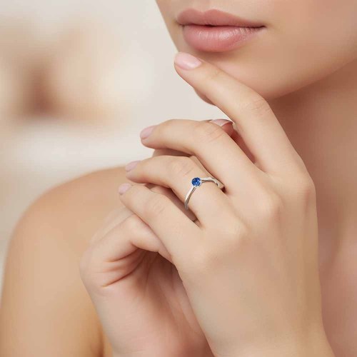 Zafír köves eljegyzési gyűrű